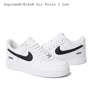 나이키 x 슈프림 에어 포스 1 로우 화이트 260