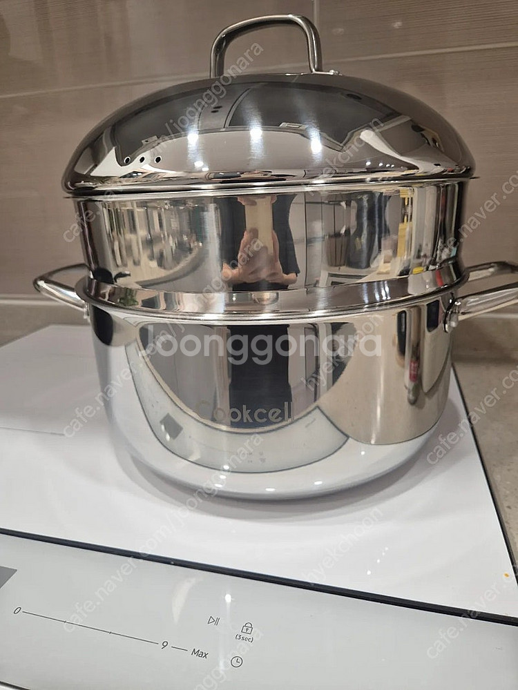 쿡셀 9L 통3중 스텐곰솥 찜기세트 미사용새상품 택포--1