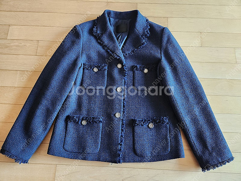 오르 로우카라 트위드자켓 S( 66사이즈)--0