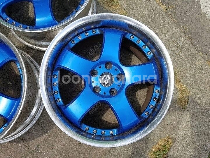 18인치 WORK 템테이션 블루 인피니티G37 SM52--9