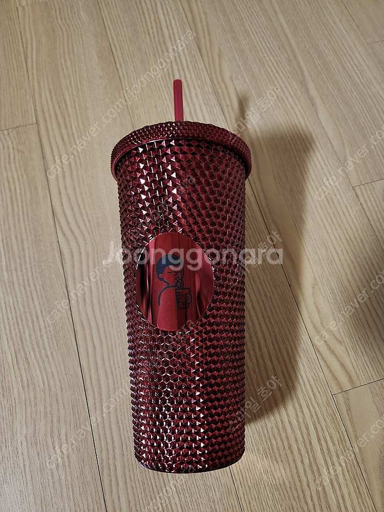 디저트39 지압텀블러 레드색 + 빨대--4