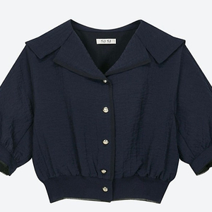 sjsj 세일러 칼라 버튼업 탑