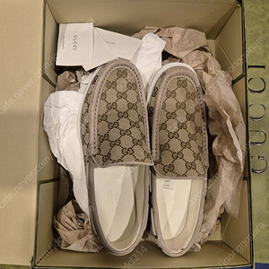 GUCCI 오리지널 GG 패브릭 로퍼 신발