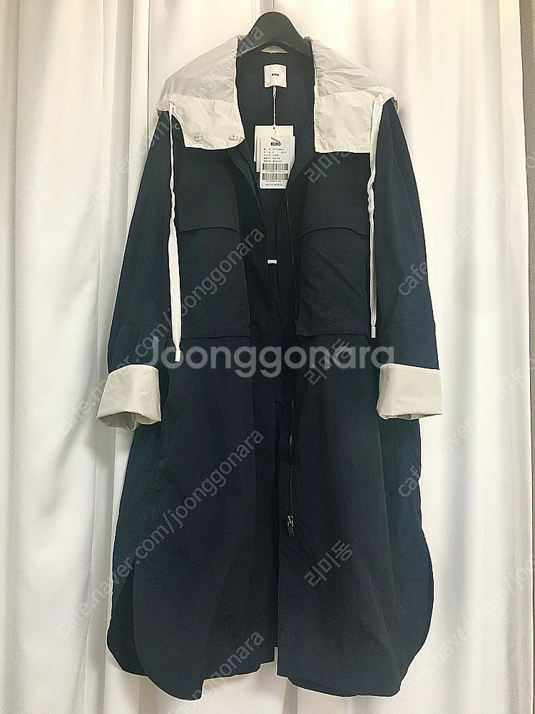 21S/S 새상품 구호 롱 후드 코트 점퍼 야상/ 한섬...--0