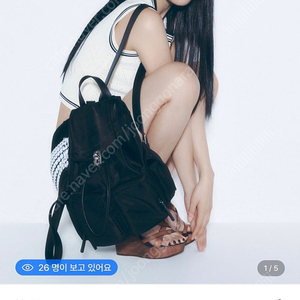 분크 헤이 더블 포켓 백팩 M 블랙