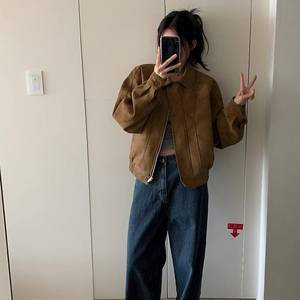 릴리코츠 뮤트 레더자켓+노트북 파우치
