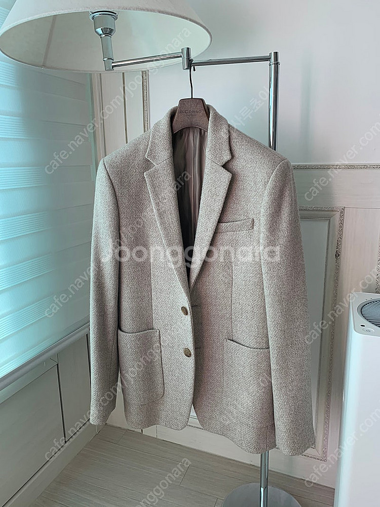 르아브 울100% 블레이져 자켓 미듐(100) 오트밀컬러 1회착--0