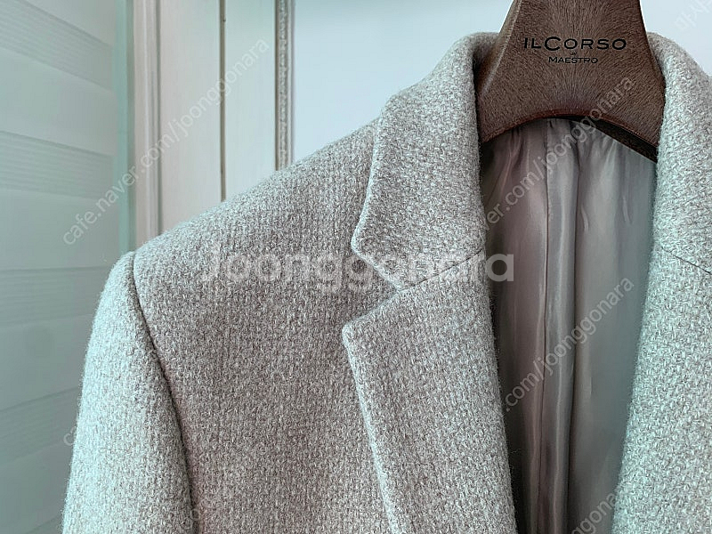 르아브 울100% 블레이져 자켓 미듐(100) 오트밀컬러 1회착--3