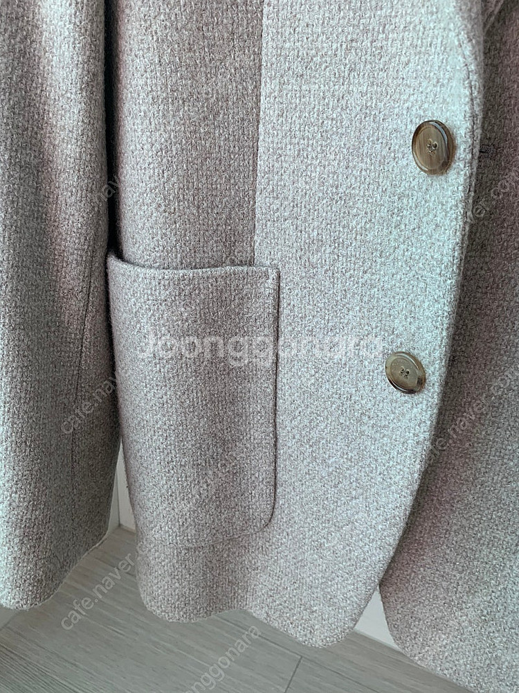 르아브 울100% 블레이져 자켓 미듐(100) 오트밀컬러 1회착--5