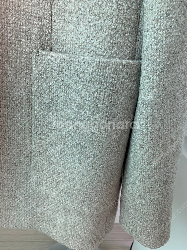 르아브 울100% 블레이져 자켓 미듐(100) 오트밀컬러 1회착--6