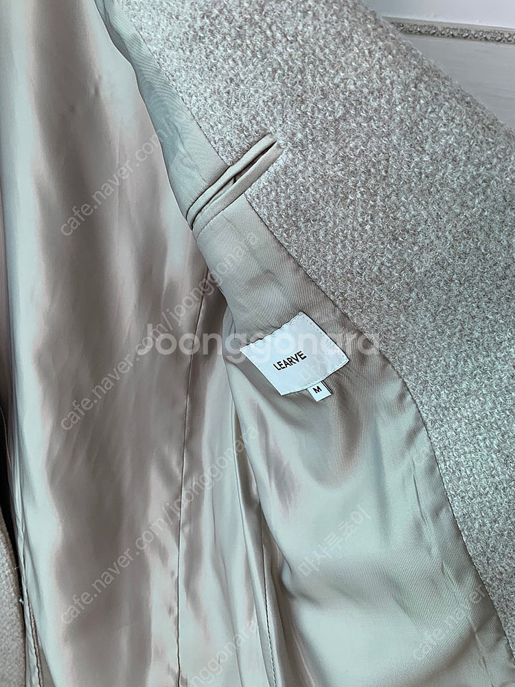 르아브 울100% 블레이져 자켓 미듐(100) 오트밀컬러 1회착--9