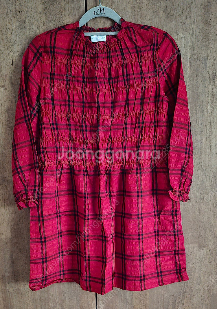 (새상품급) (아동용) (ZARA) 자라 레드 체크 원...--0