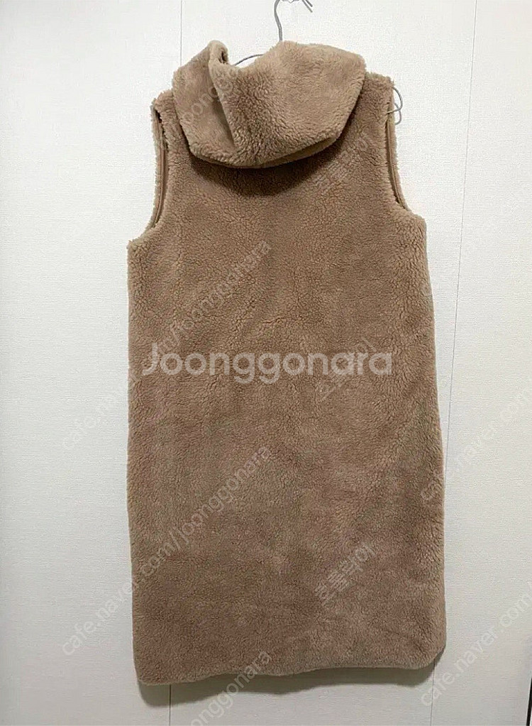 레노마 후드 리버시블 롱 뽀글이 무스탕 베스트--8