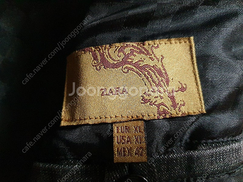 자라(ZARA) 사선 지퍼 라이더 데님 자켓 (EU 5...--7
