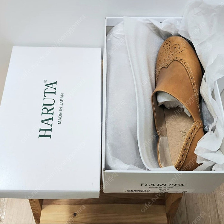 (새상품) 하루타 70주년기념 스포크 윙팁 로퍼 엠버브라운 사이즈25(245~250) 이미지