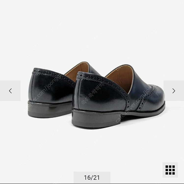 (새상품) 하루타 70주년기념 스포크 윙팁 로퍼 블랙 사이즈25(245~250)--4