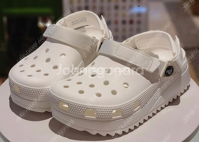 크록스 하이커 귀한 265/ 화이트 /현대백화점 정품 /새상품/ 슬리퍼 클로그--0