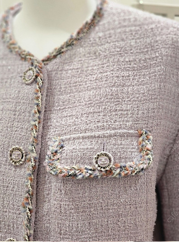 (새상품) 온앤온 트위드 자켓 55 듀엘 레니본 지컷--6