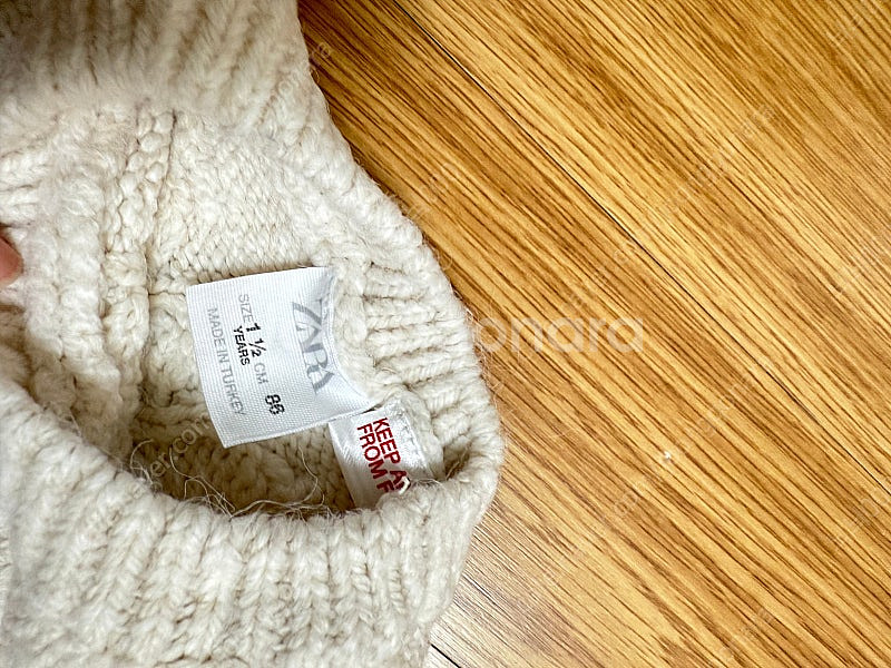 자라 키즈 케이블 니트 스웨터--1