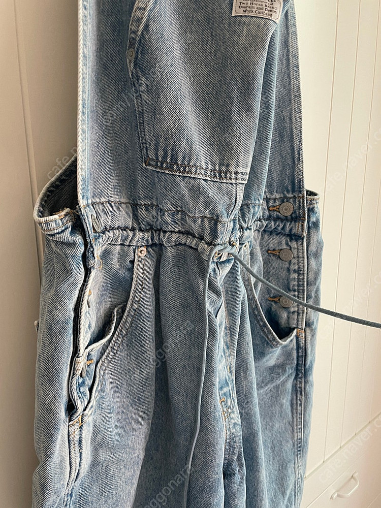 [새상품] 리바이즈 여성 데님 오버롤 점프수트 빅사이즈 XL--3