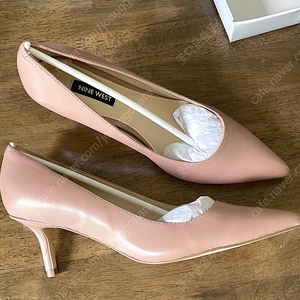 [새상품] 나인웨스트 가죽 펌프스 6.5 미들힐 핑크