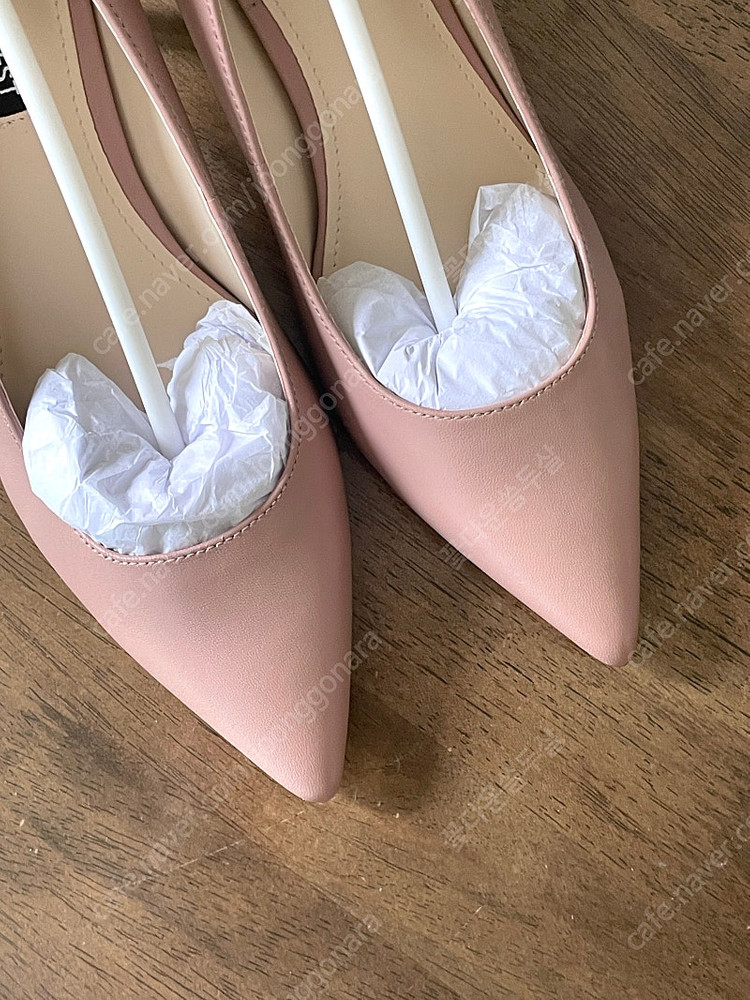 [새상품] 나인웨스트 가죽 펌프스 6.5 미들힐 핑크--1