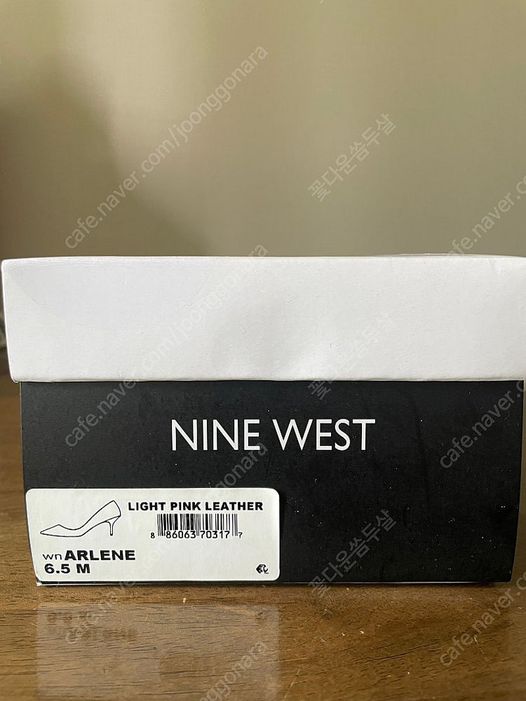 [새상품] 나인웨스트 가죽 펌프스 6.5 미들힐 핑크--6