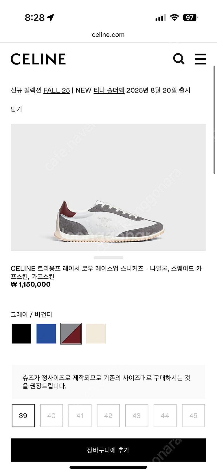 셀린느 / 25fw 트리옹프 레이서 로우 레이스업 스니...--3