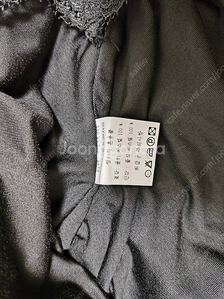 레이스 5부 원피스 블랙 (M)--3