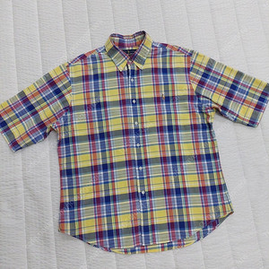 남자110 폴로랄프로렌 체크 반팔셔츠