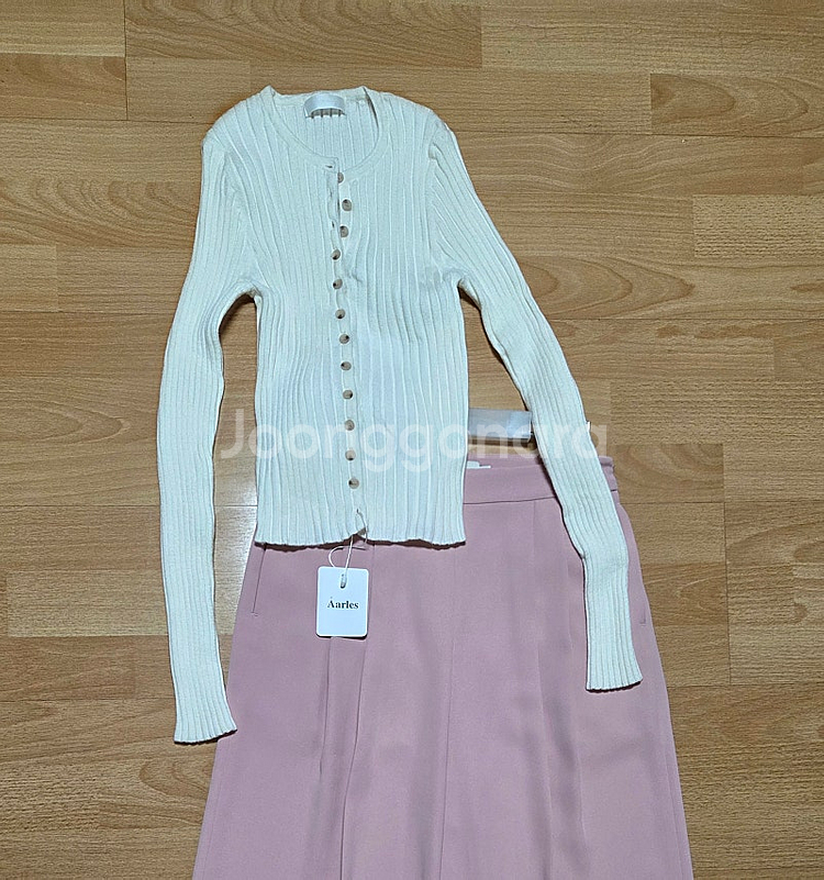 에이아를 모넷 와이드 슬랙스 핑크 스몰--4