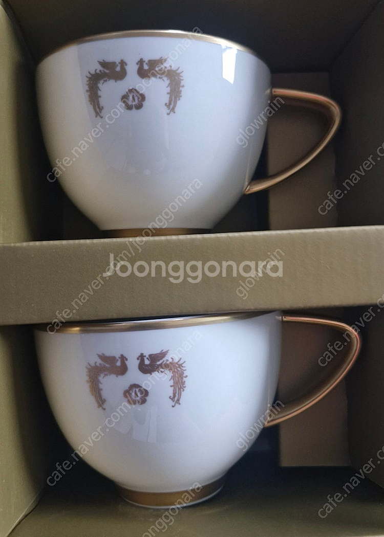 윤석열대통령 커피잔 세트 미사용 선물용 수집품--3