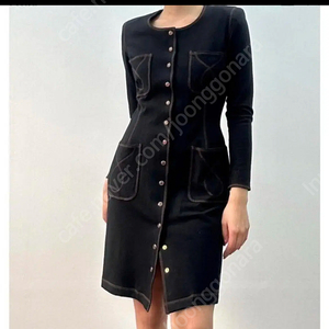 빈티지 버튼포켓겨울원피스 모직미디원피스 하객룩오피스룩연말룩 노미나떼해바이해킴프론트로우안젤로비안코나이스클랍