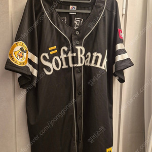 일본야구 npb 마제스틱 소프트뱅크 호크스 롯데 이대호 유니폼 져지 XL