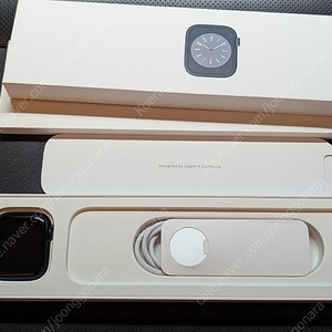 (풀박스) 애플워치8, 알루미늄, 미드나이트, 45mm, 스포츠밴드, 셀룰러+GPS, 배터리 86%