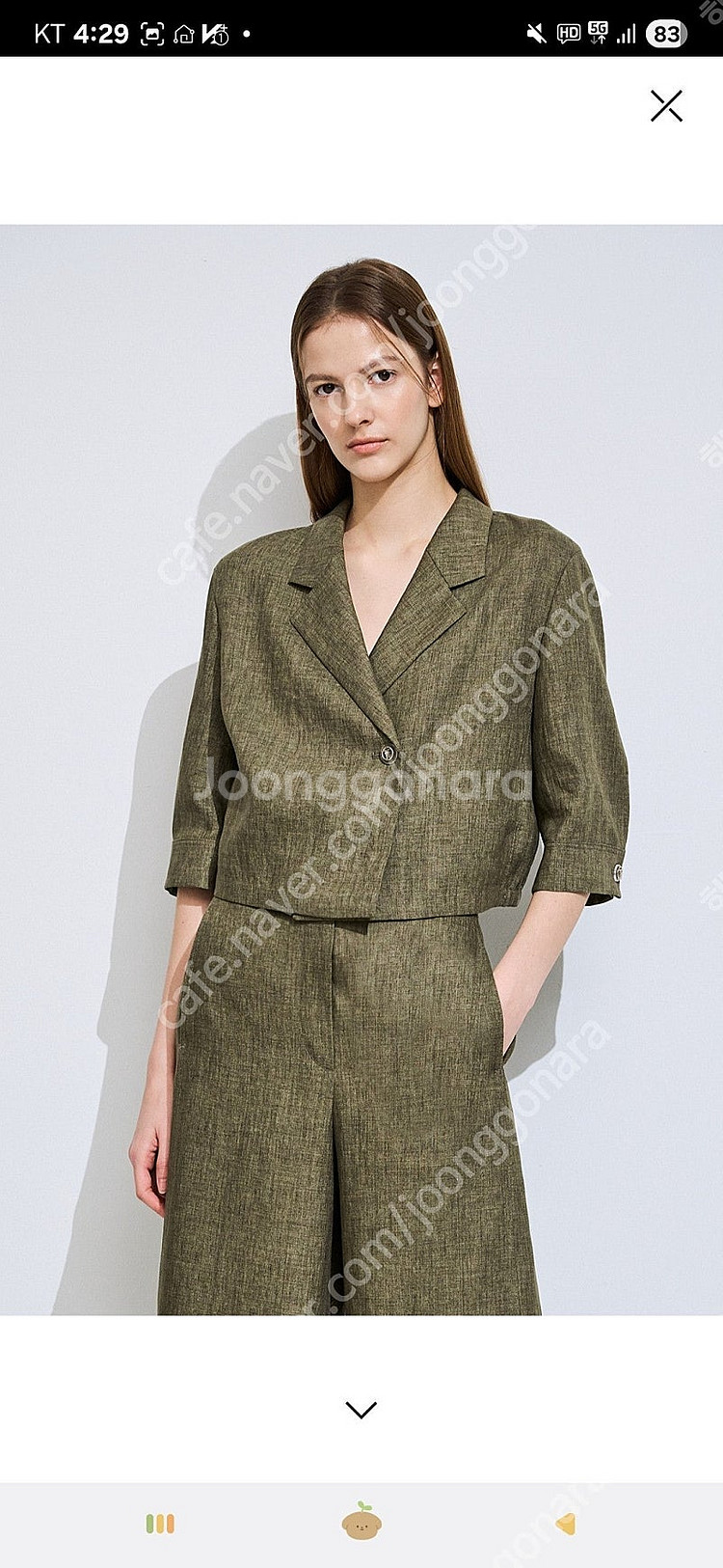 타임(TIME)린넨 하프슬리브 테일러드반팔자켓(55)--8