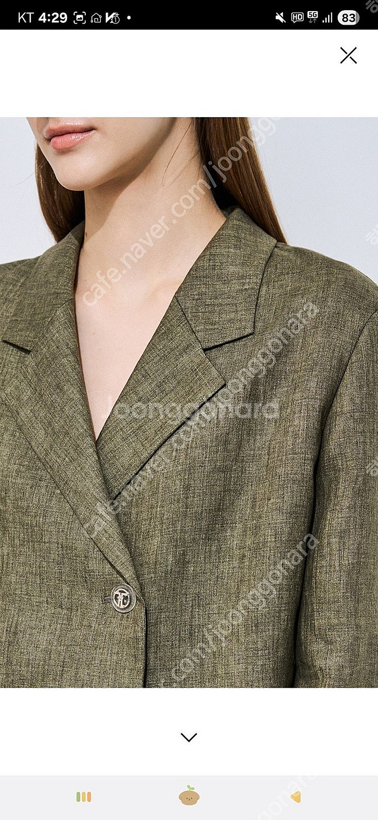 타임(TIME)린넨 하프슬리브 테일러드반팔자켓(55)--9