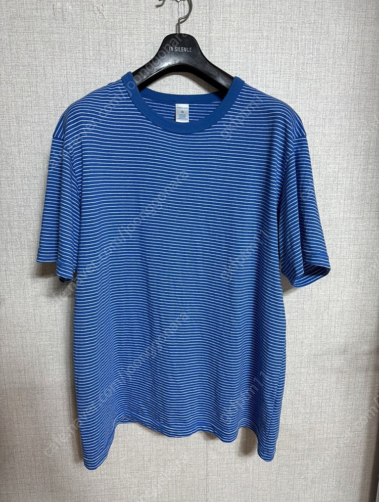 토마스모어 씬 스트라이프 티셔츠 블루 xl 팝니다 이미지