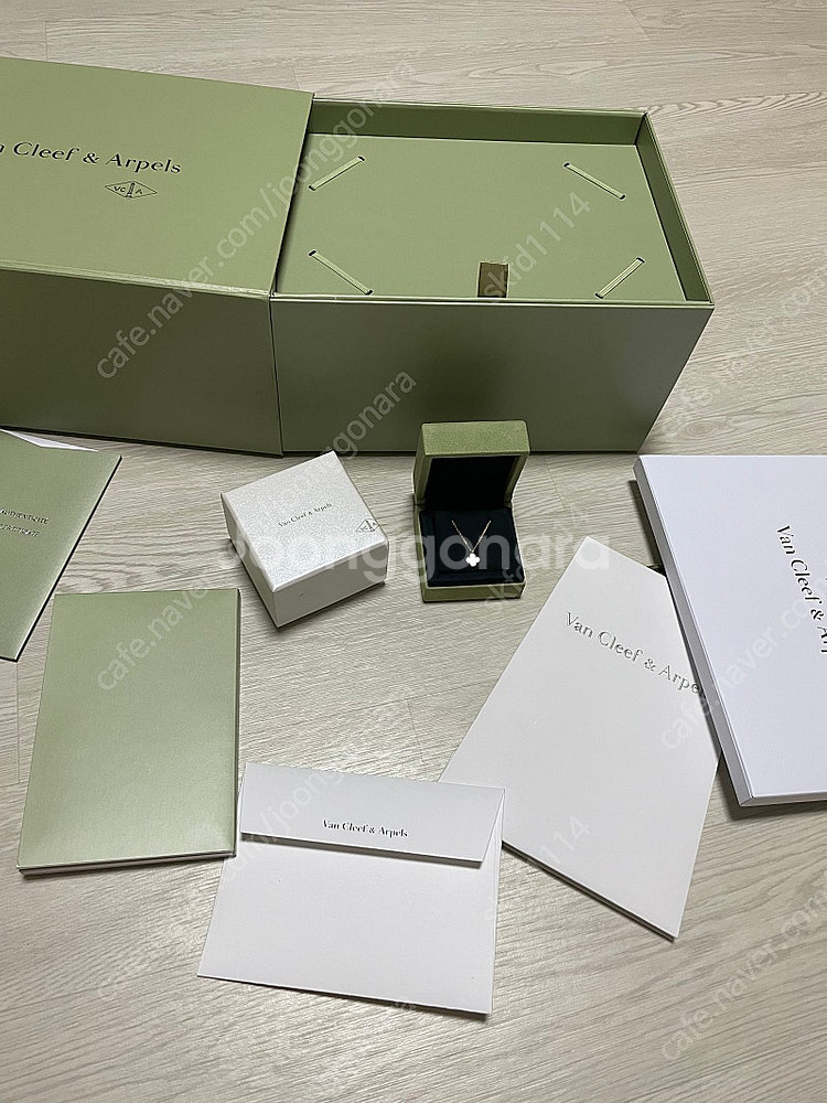 반클리프 마더오브펄 목걸이 25년 구매정품--0