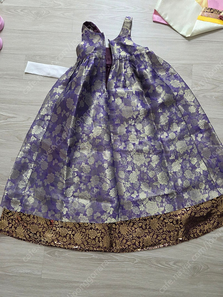 여아 한복(캉캉속치마+저고리+치마+배자+털조끼) 풀세트--5