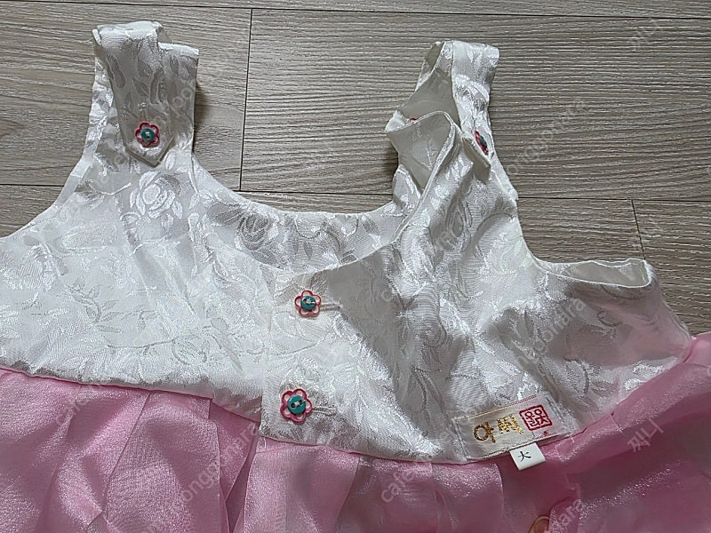 여아 한복(캉캉속치마+저고리+치마+배자+털조끼) 풀세트--9