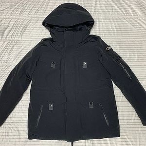 내셔널지오그래픽 블랙 구스다운 패딩 점퍼 95(M)