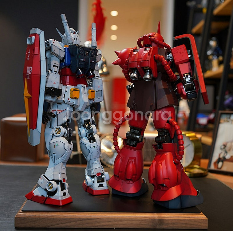 사진스압) pg 언리쉬드 퍼건 & 자쿠 도색작--7