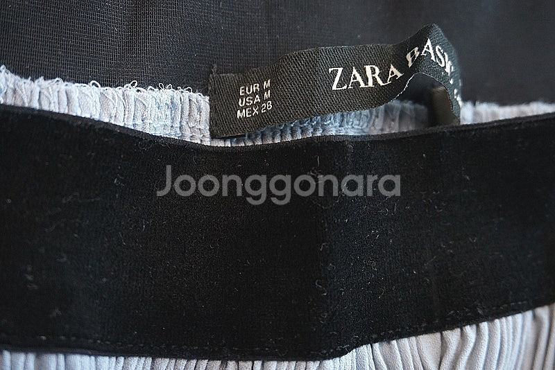 자라 여성 주름 와이드팬츠 m--3