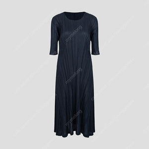 플리츠플리즈 멜로우 원피스 4월 블루블랙