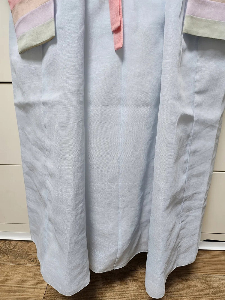 (중고제품) 여아 한복 6호 풀세트(속치마+노리개)--2