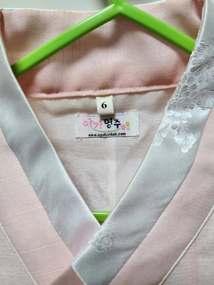(중고제품) 여아 한복 6호 풀세트(속치마+노리개)--3