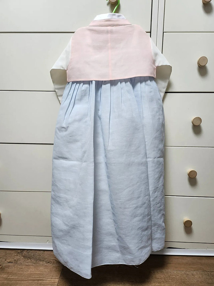 (중고제품) 여아 한복 6호 풀세트(속치마+노리개)--4