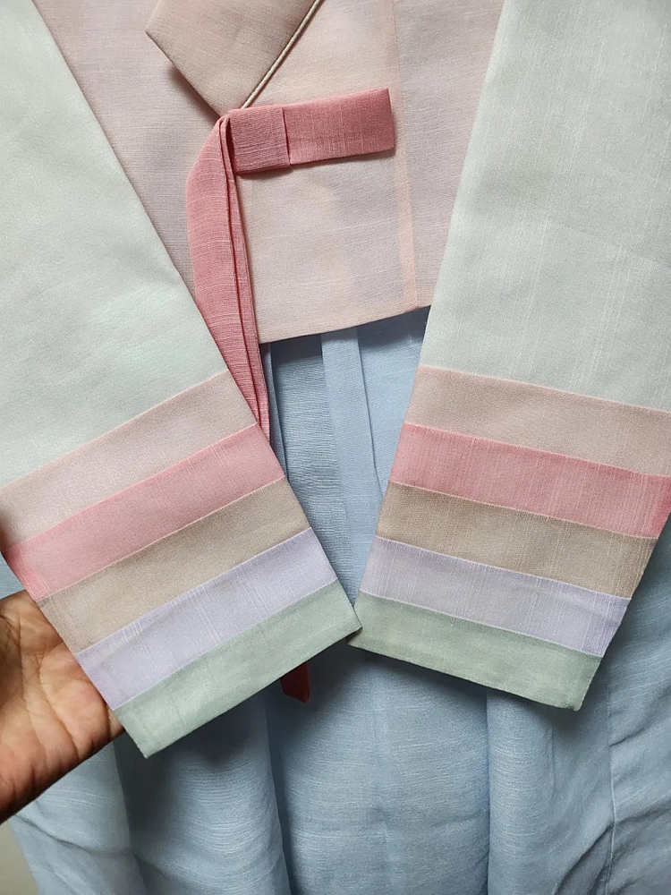 (중고제품) 여아 한복 6호 풀세트(속치마+노리개)--5