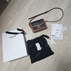 셀린느 트리옹프 카프스킨 백 가방 영수증 풀박스 샐린느